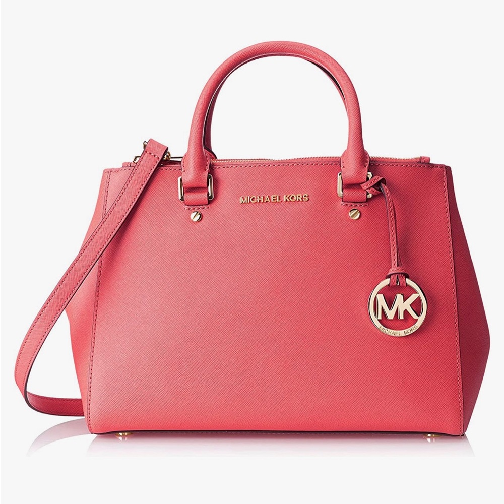 🆕Michael Michael Kors Sutton Medium Satchel (color watermelon)